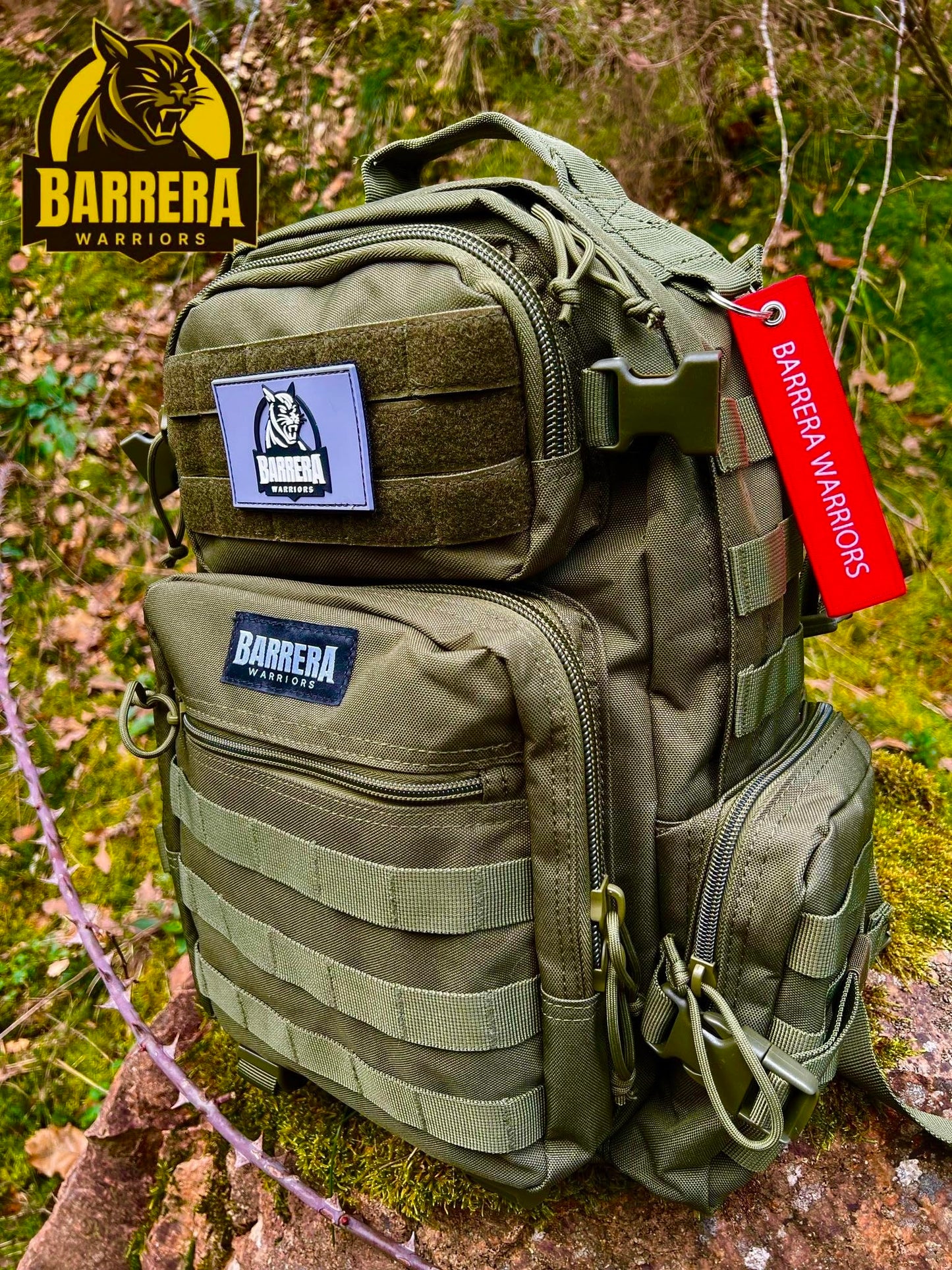 BARRERA warriors- 25l Tactical Backpack - Small Military Backpack-Tactical Backpack For Men-Molle Backpack-Tactical Laptop Backpack. (OLIVE DRAB)