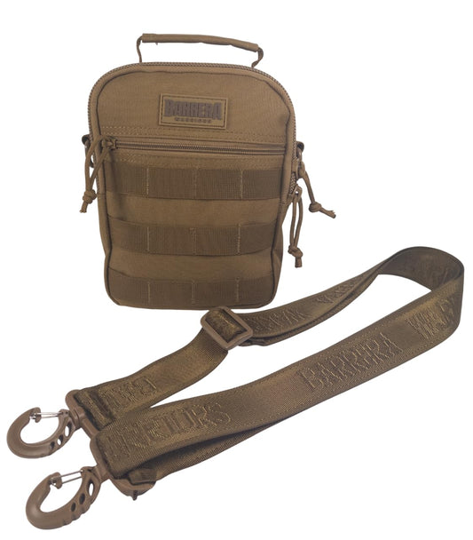 BARRERA warriors- Mini Crossbody bag for men, Handbag Adjustable Bag, Sling bag for men, tactical molle pouch (COYOTE BROWN, Small)